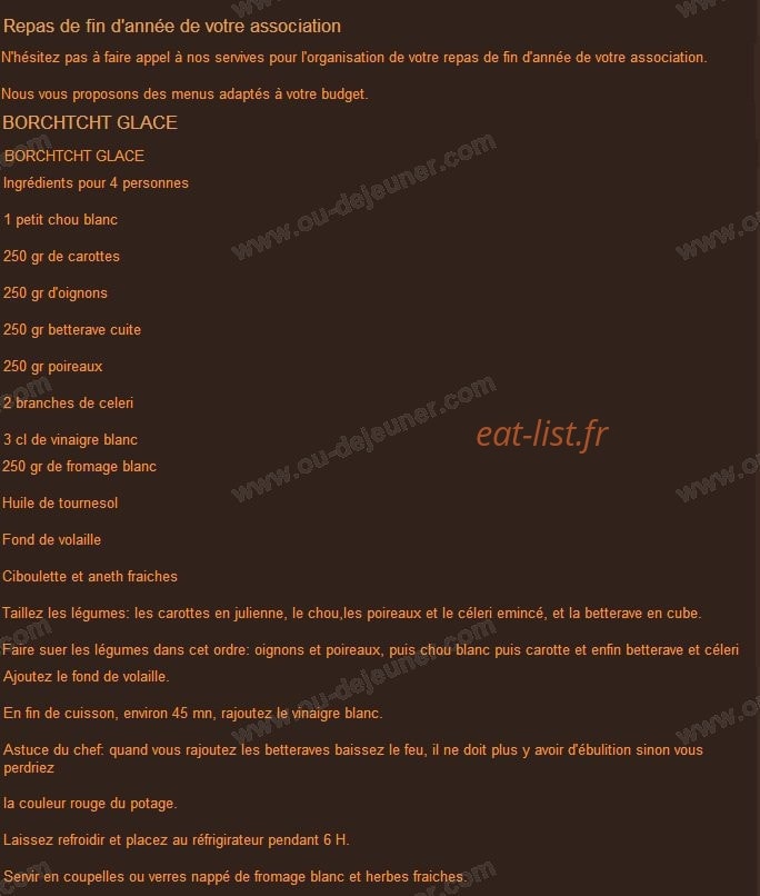 Dimitri traiteur — carte page 9
