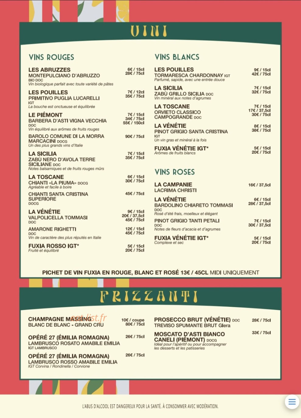Fuxia Marseille — carte page 4