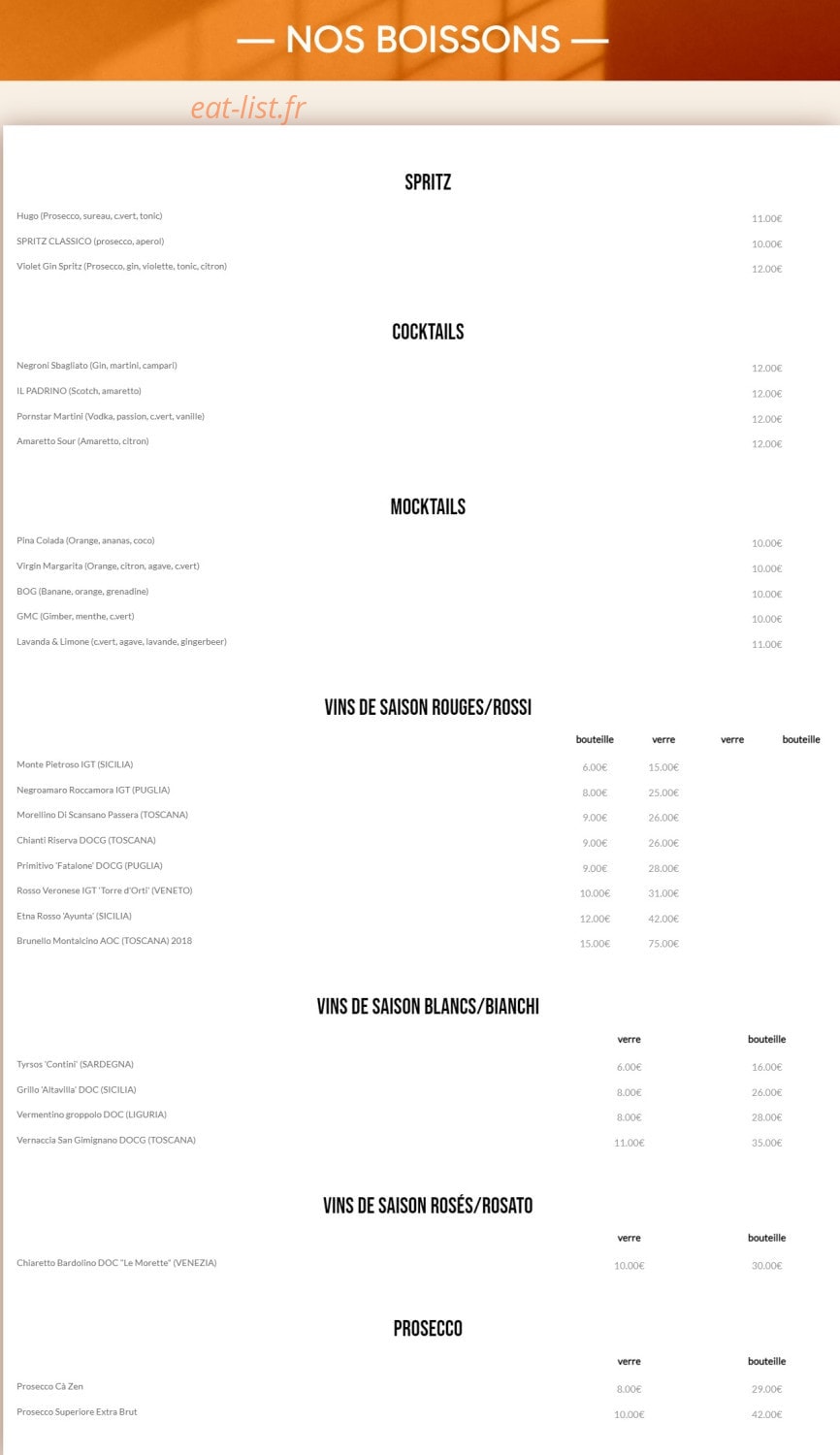 Il Boccone — carte page 3