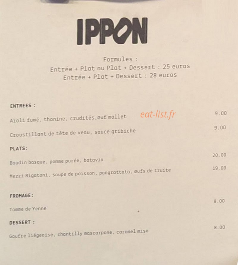 Ippon — carte page 1