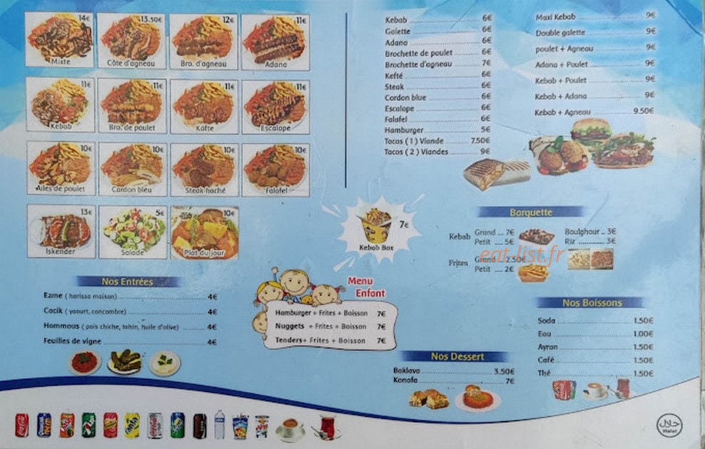 Istanbul Grill — carte page 1