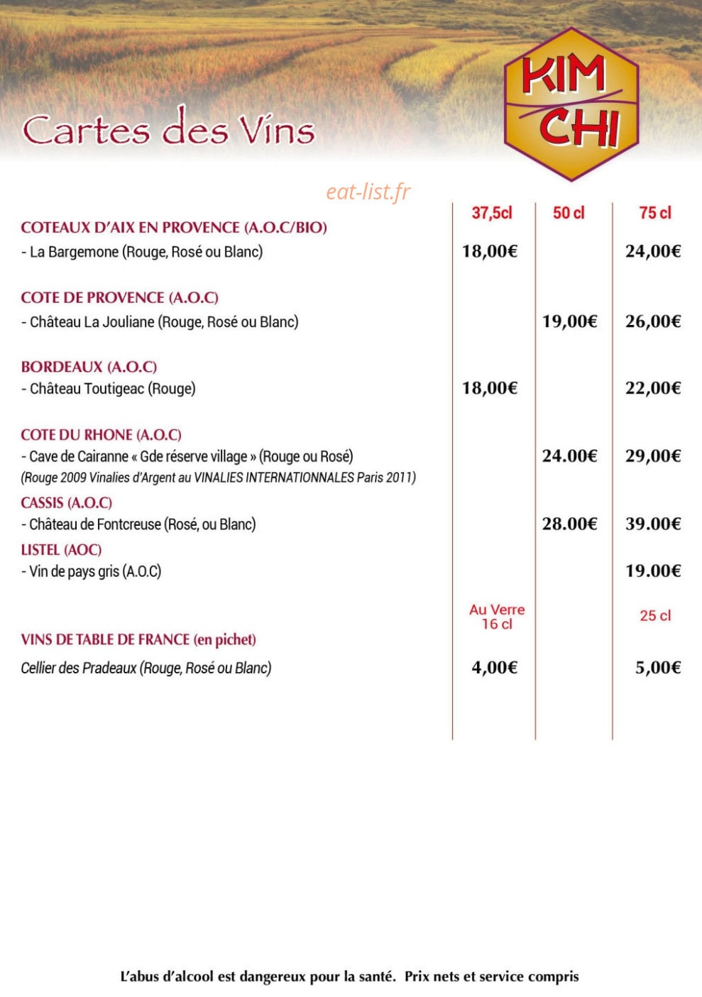 Kim Chi — carte page 8