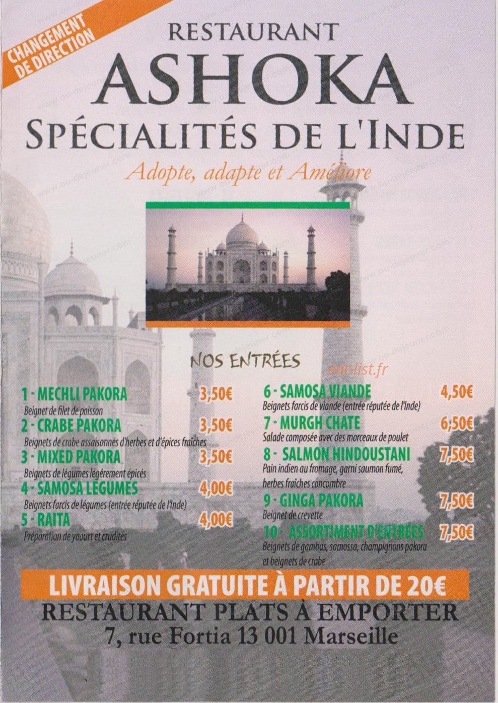 L'Ashoka — carte page 1