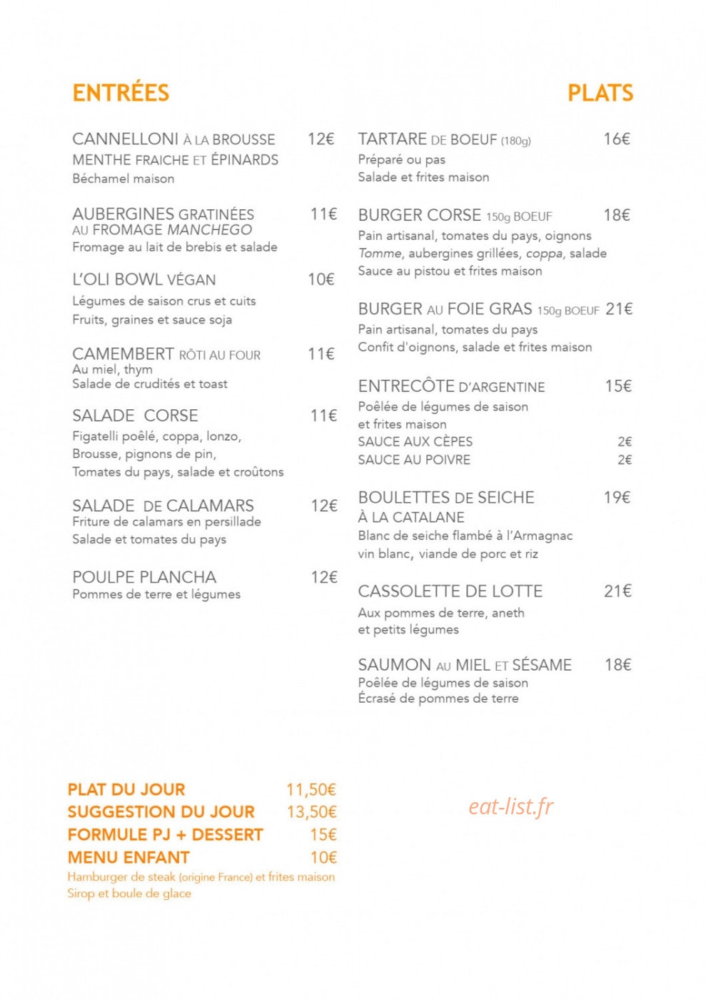 L'Oli Bé — carte page 2
