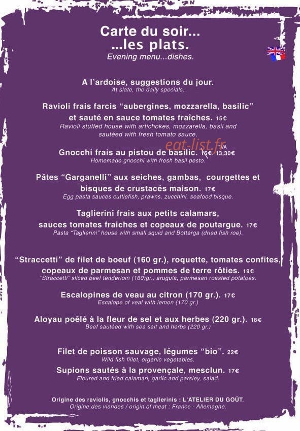 La Cantine — carte page 4