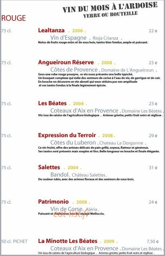 La Cantine — carte page 7