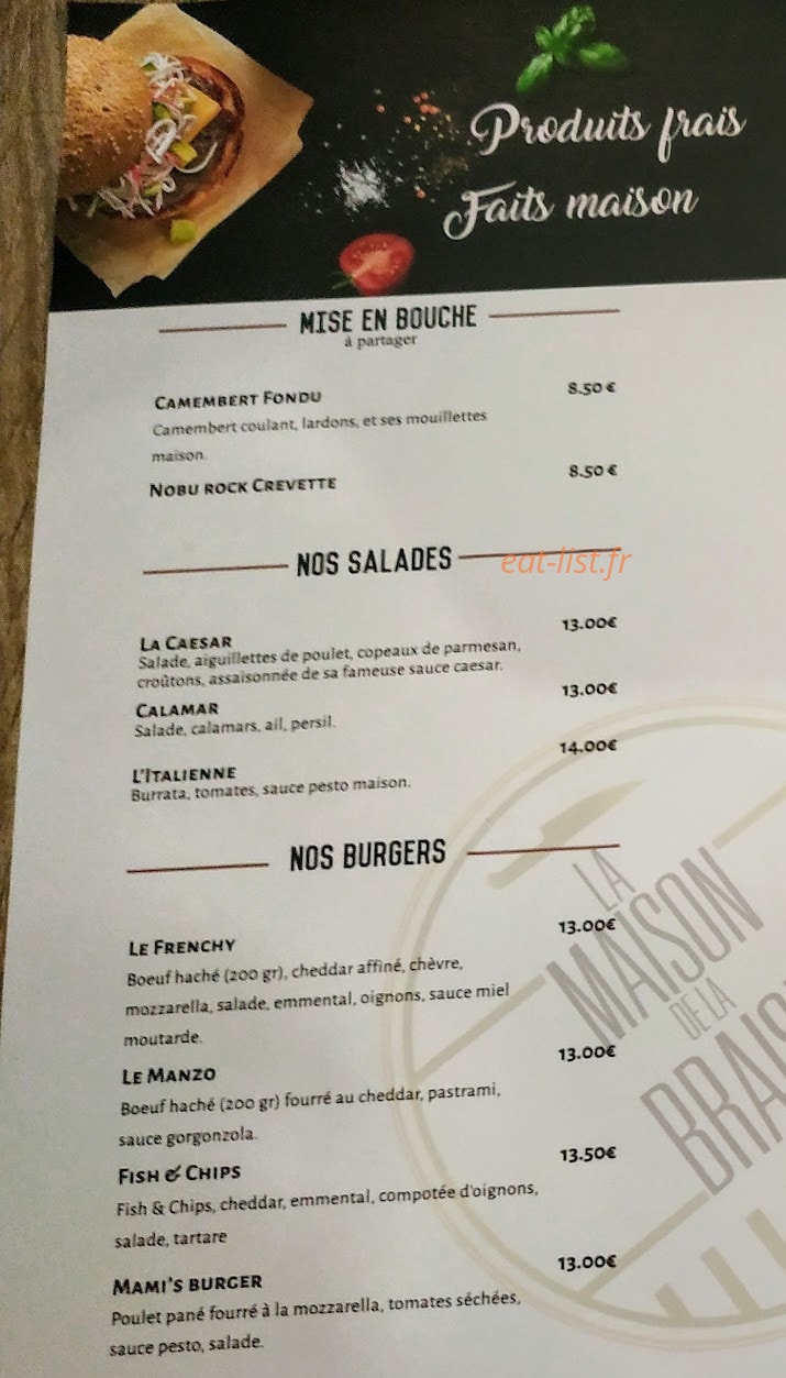 La Maison De La Braise Marseille La Maison de la Braise à Marseille 1 - menu et photos