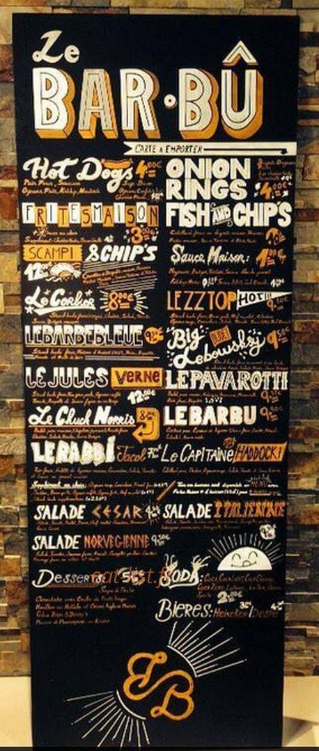 Le Bar Bû — carte page 1
