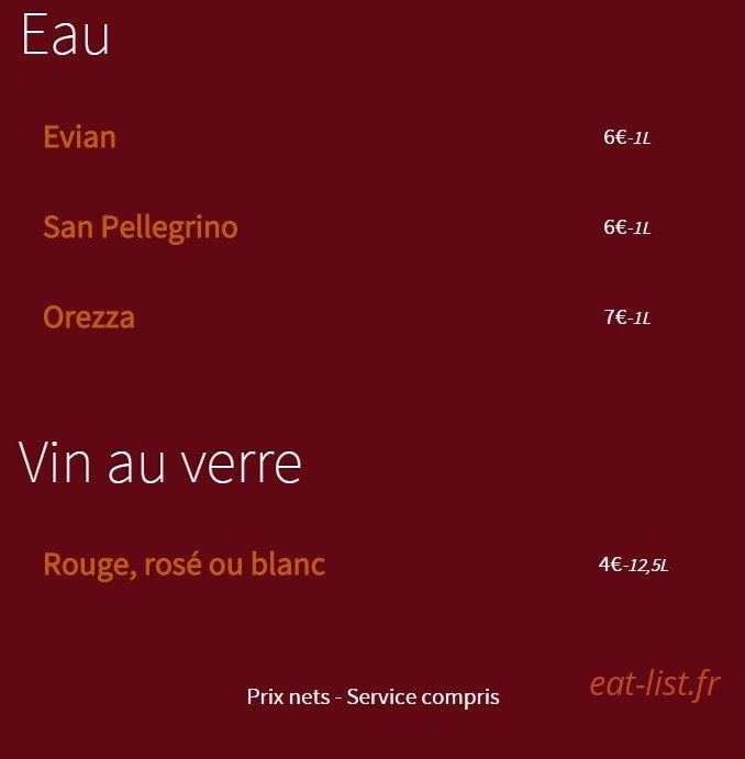 Le Bouchon Provençal — carte page 16