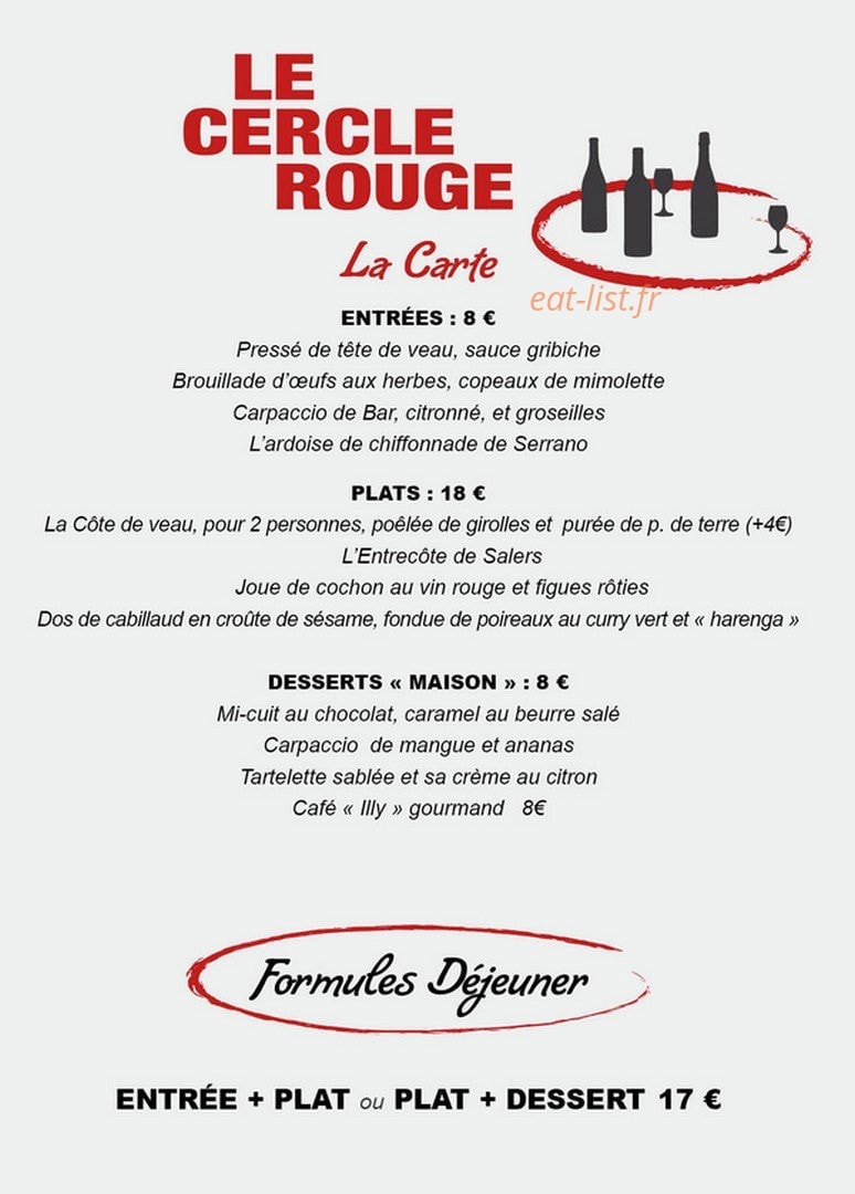 Le Cercle Rouge — carte page 1