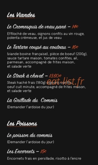 Le Commis d'Office — carte page 2