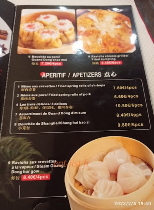 Le Mandarin — carte page 5