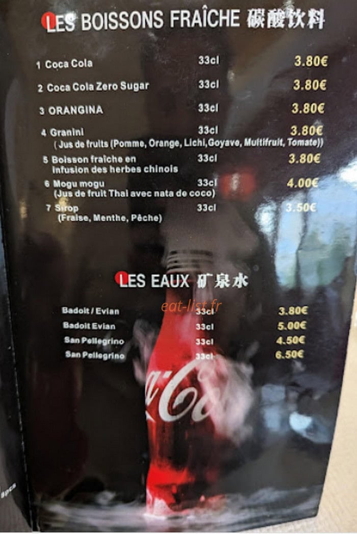 Le Mandarin — carte page 7