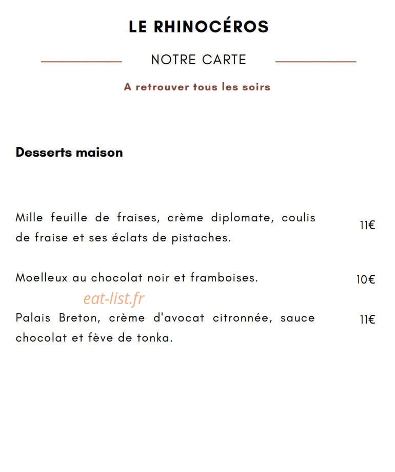 Le Rhinocéros — carte page 5