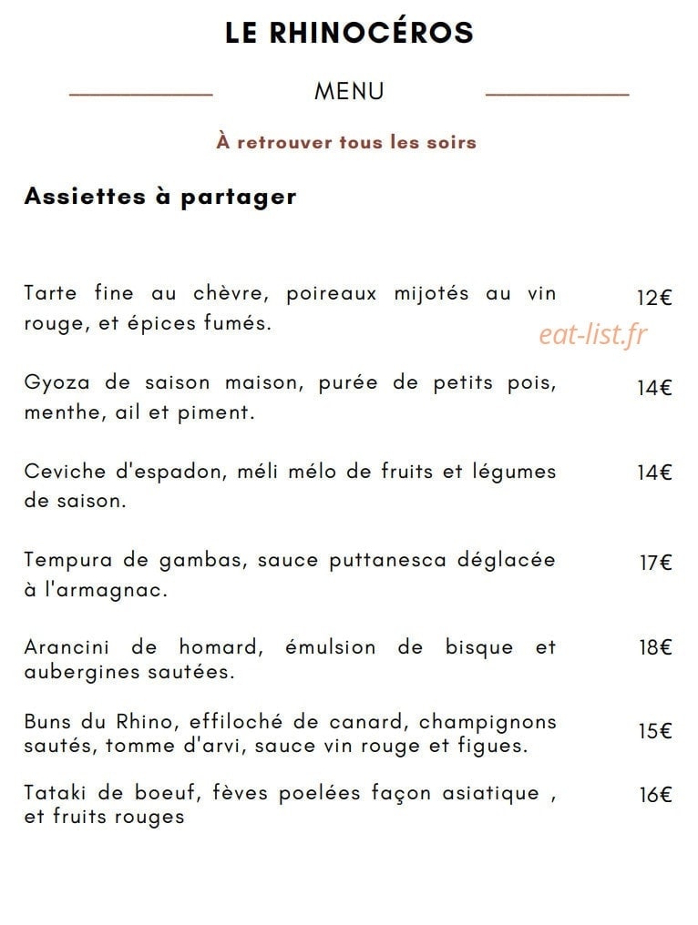 Le Rhinocéros — carte page 3