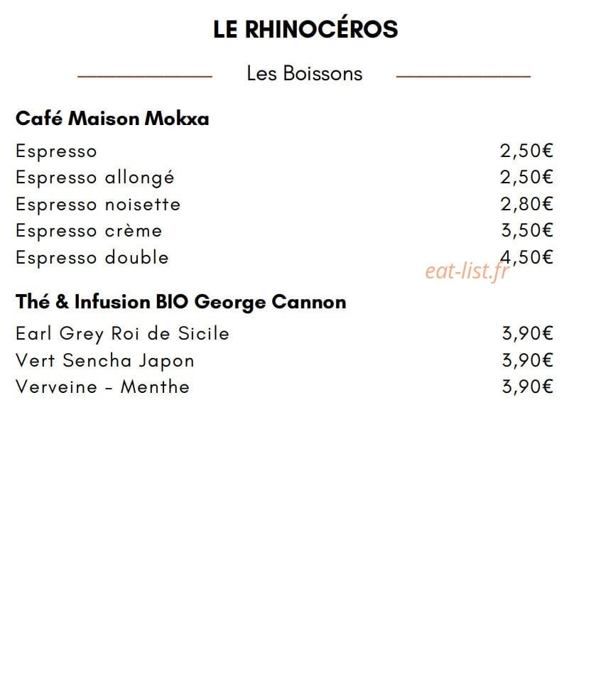 Le Rhinocéros — carte page 22