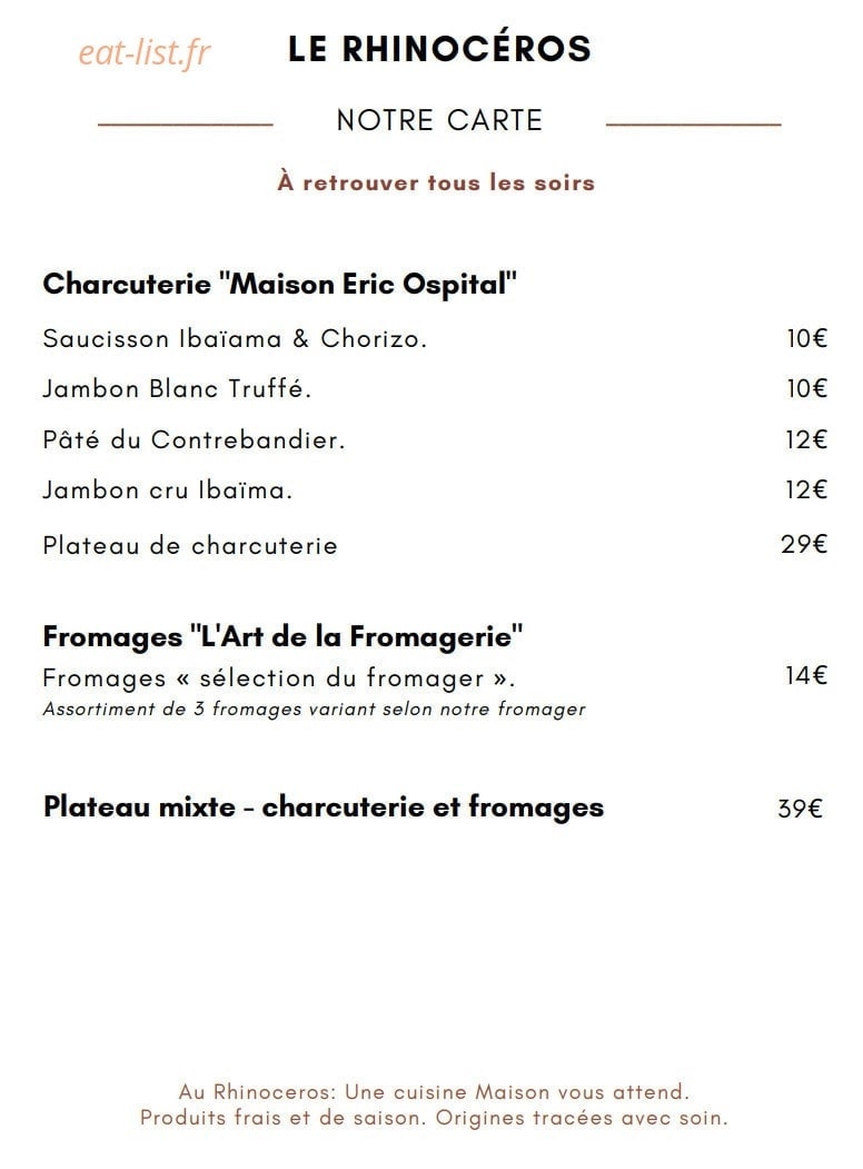 Le Rhinocéros — carte page 4
