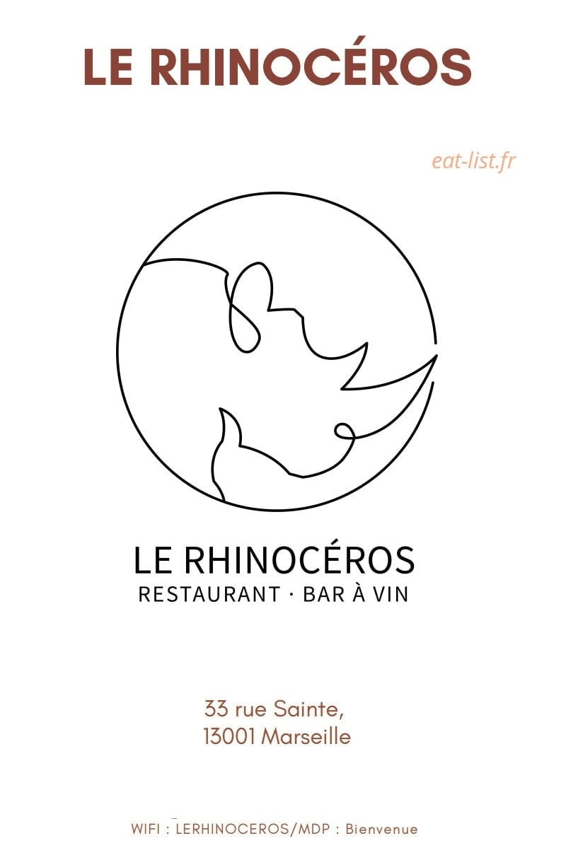 Le Rhinocéros — carte page 13
