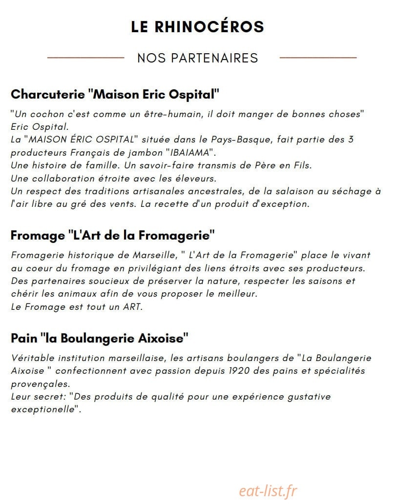 Le Rhinocéros — carte page 6