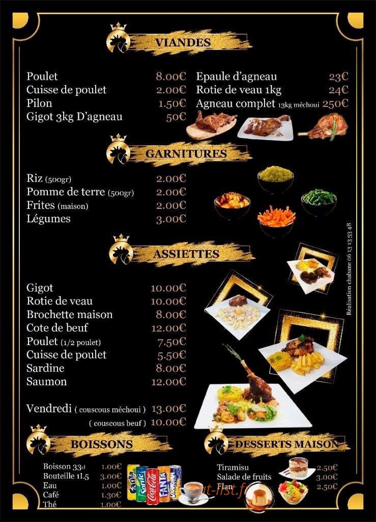 Le Roi du Poulet — carte page 2