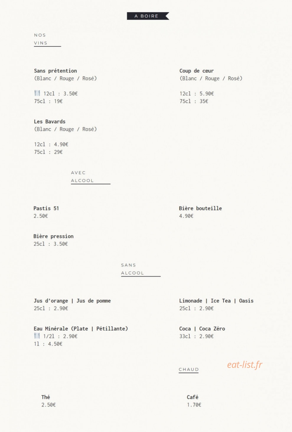Les Bavards — carte page 2
