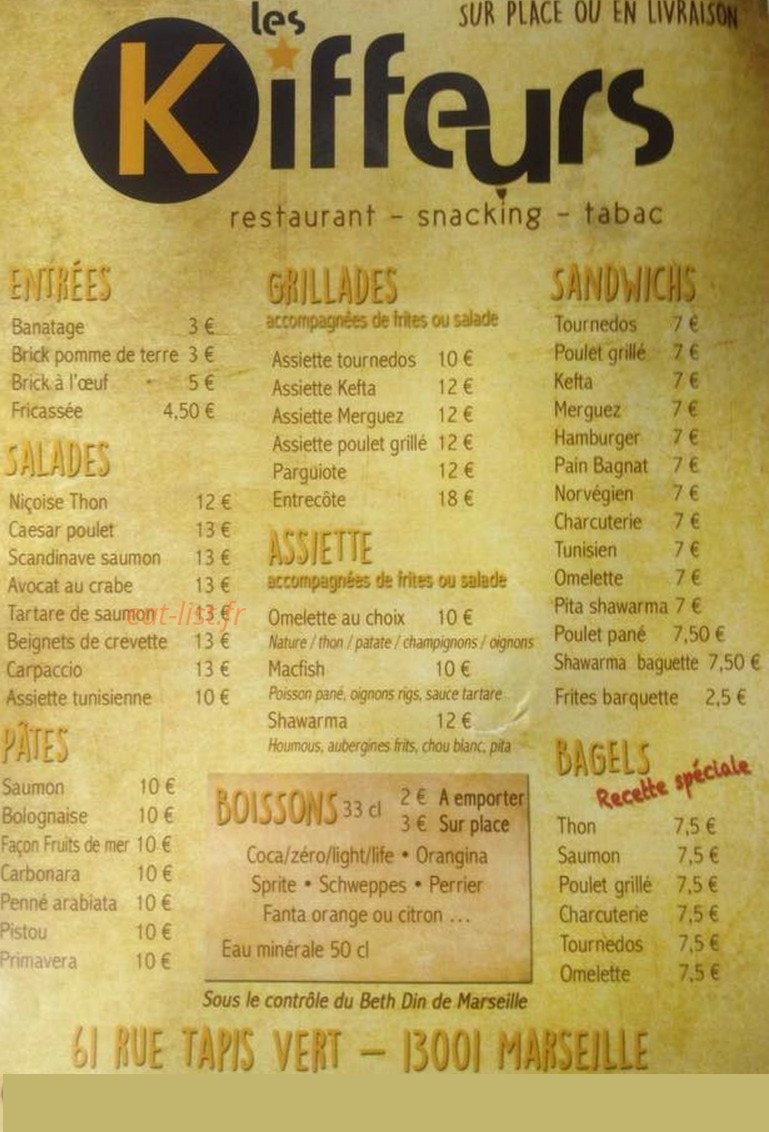 Les Kiffeurs — carte page 2