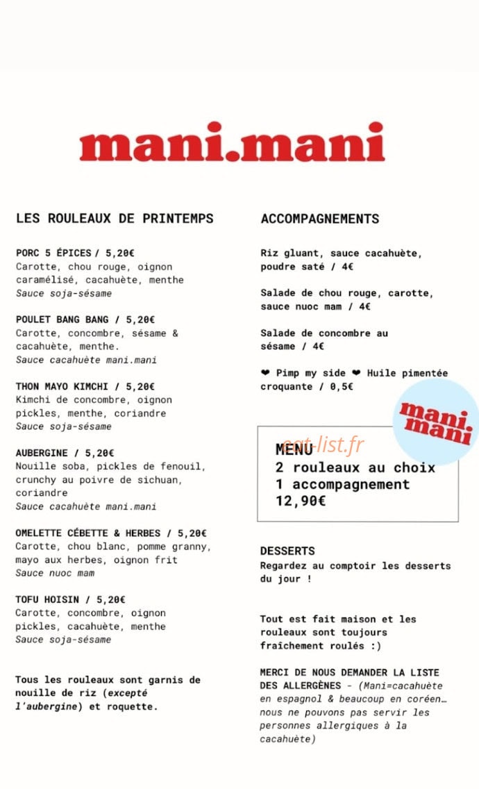 Mani.mani — carte page 1