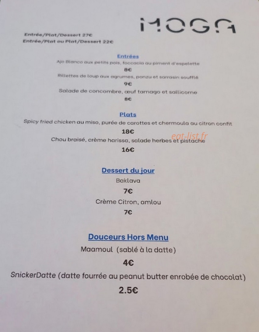 Moga — carte page 1