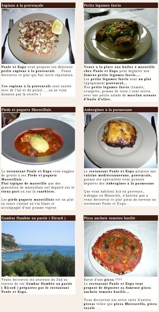 Paule & Kopa — carte page 1