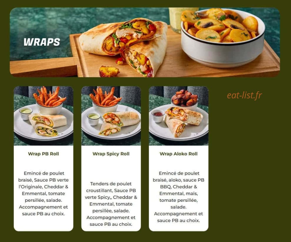 PB Poulet Braisé — carte page 5