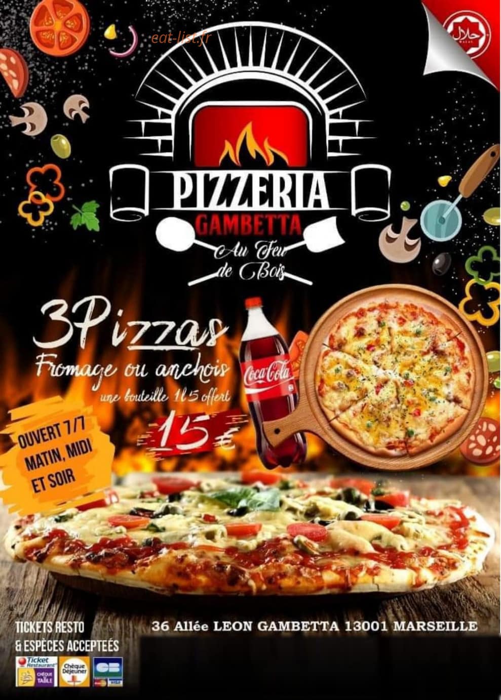 Pizza Gambetta — carte page 1