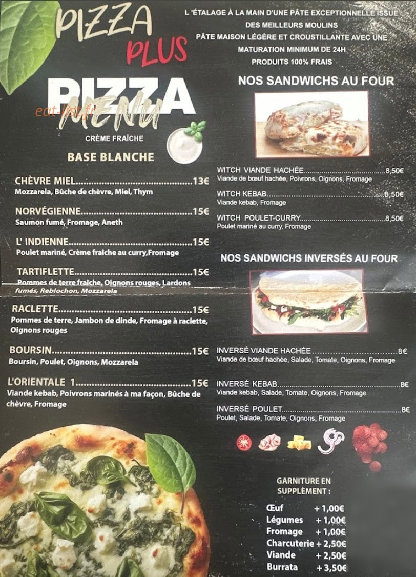 Pizza Plus — carte page 2