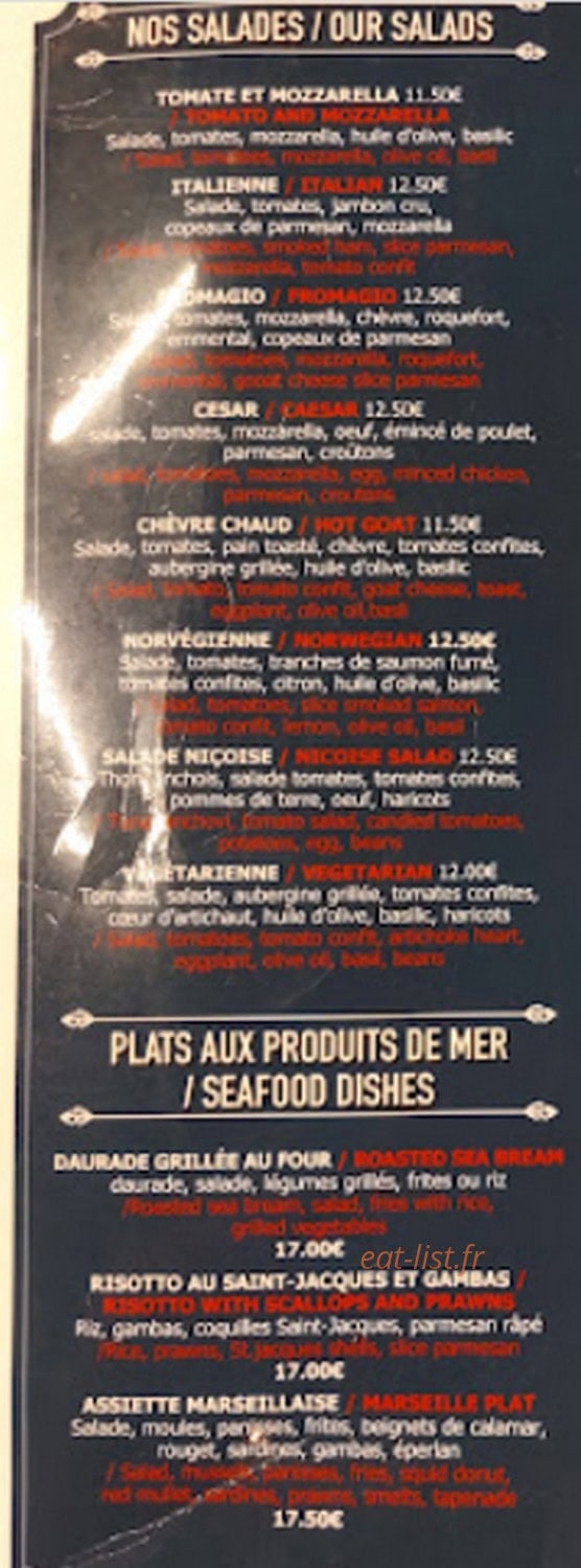 Pizzeria Ô Sud — carte page 2