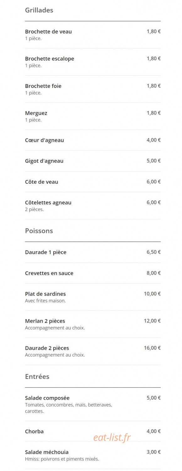 Restaurant Tella — carte page 3
