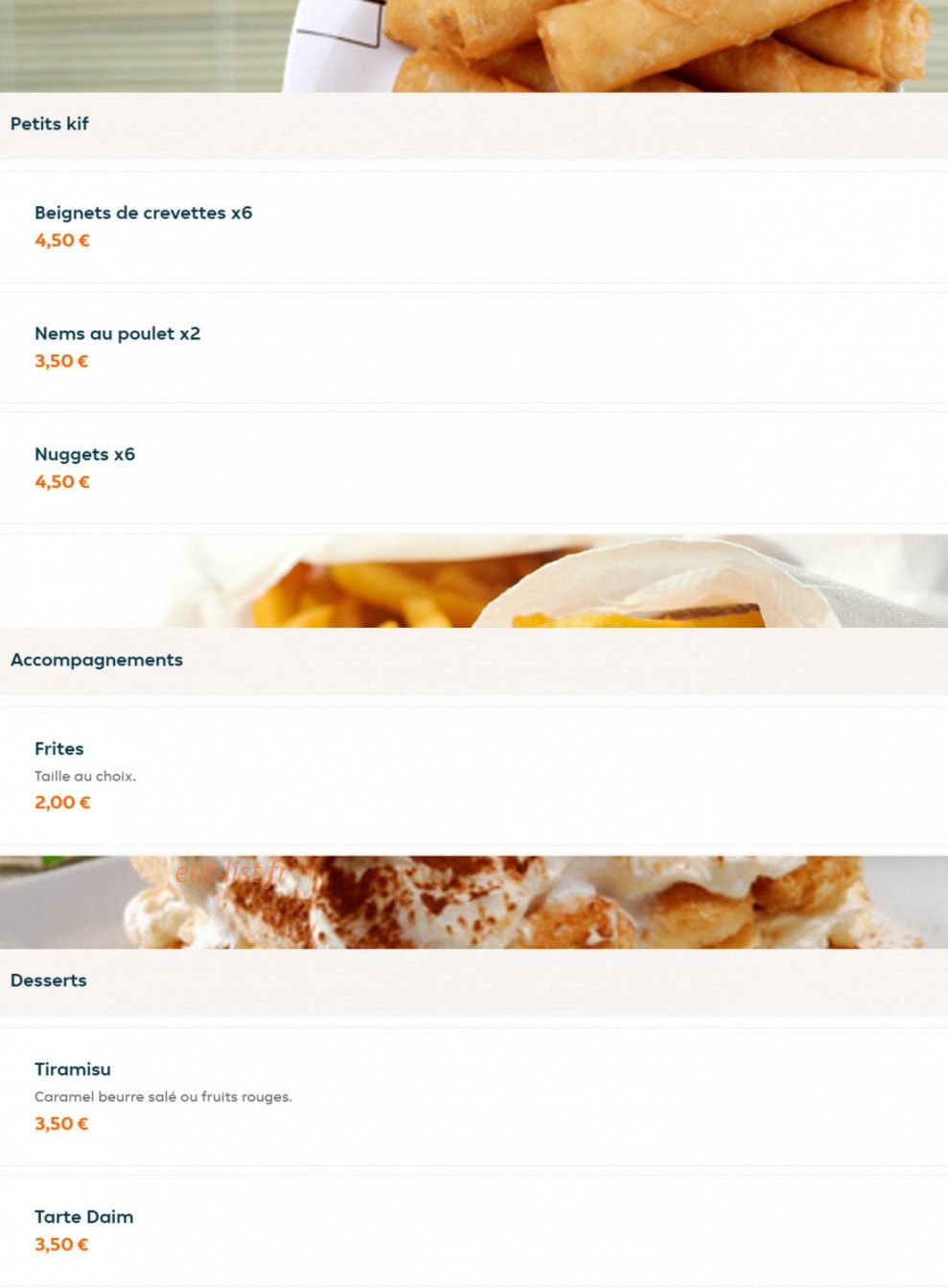 Royal Food — carte page 4