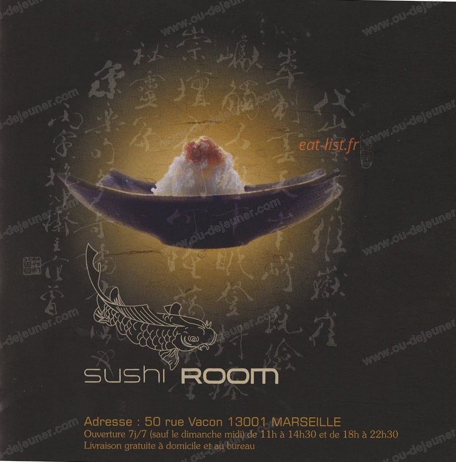 Sushi Room — carte page 1