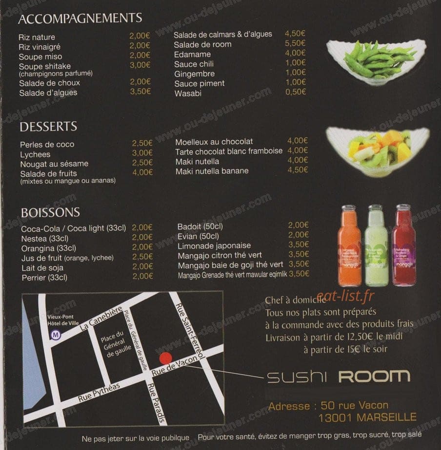 Sushi Room — carte page 8