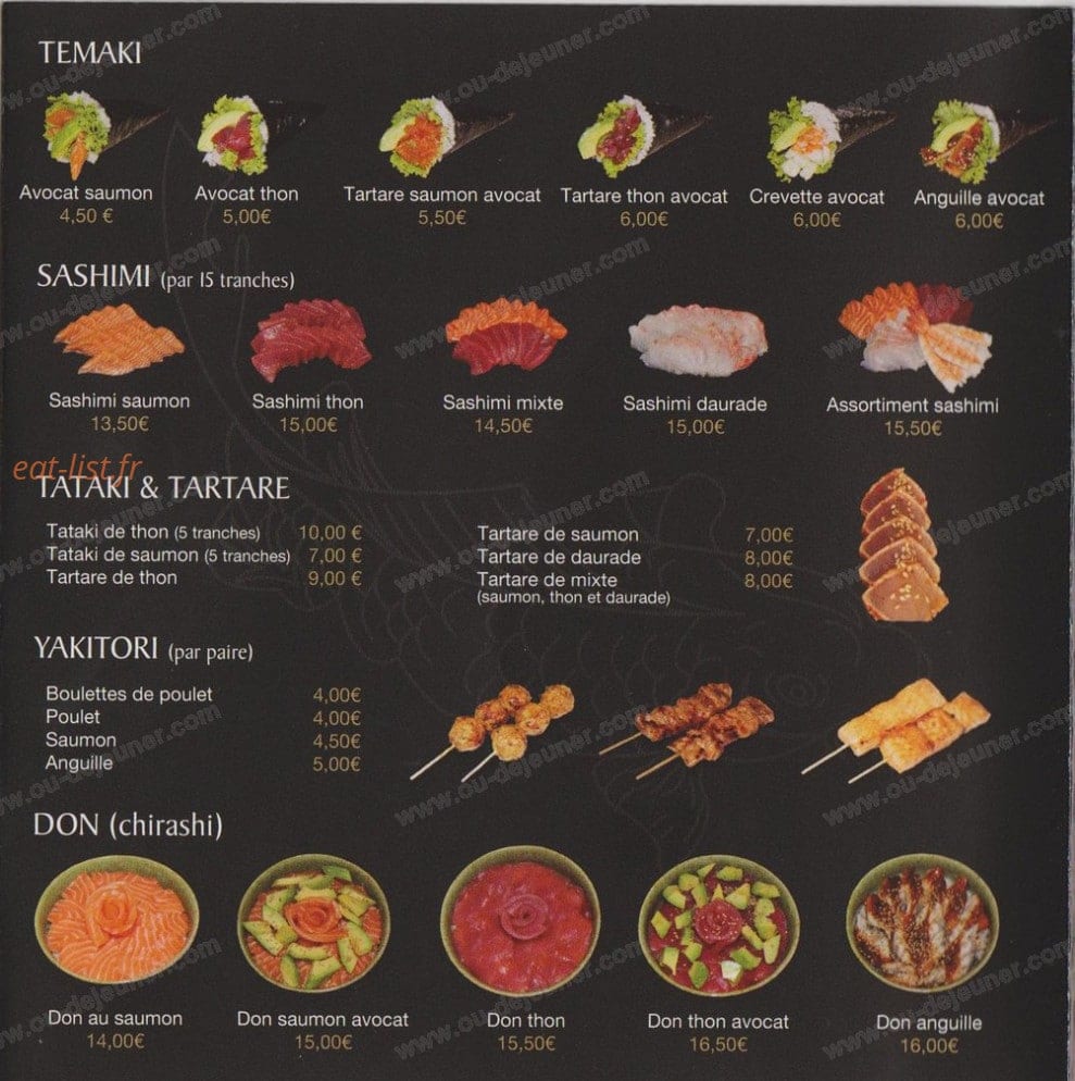 Sushi Room — carte page 4