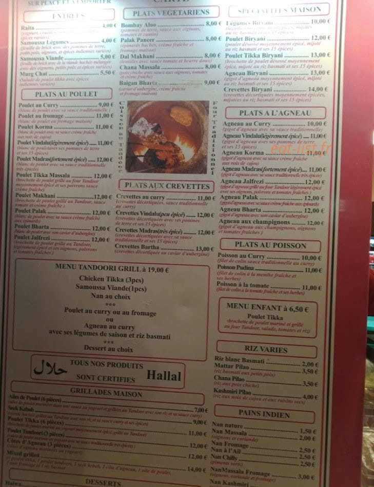 Tandoori Grill — carte page 2