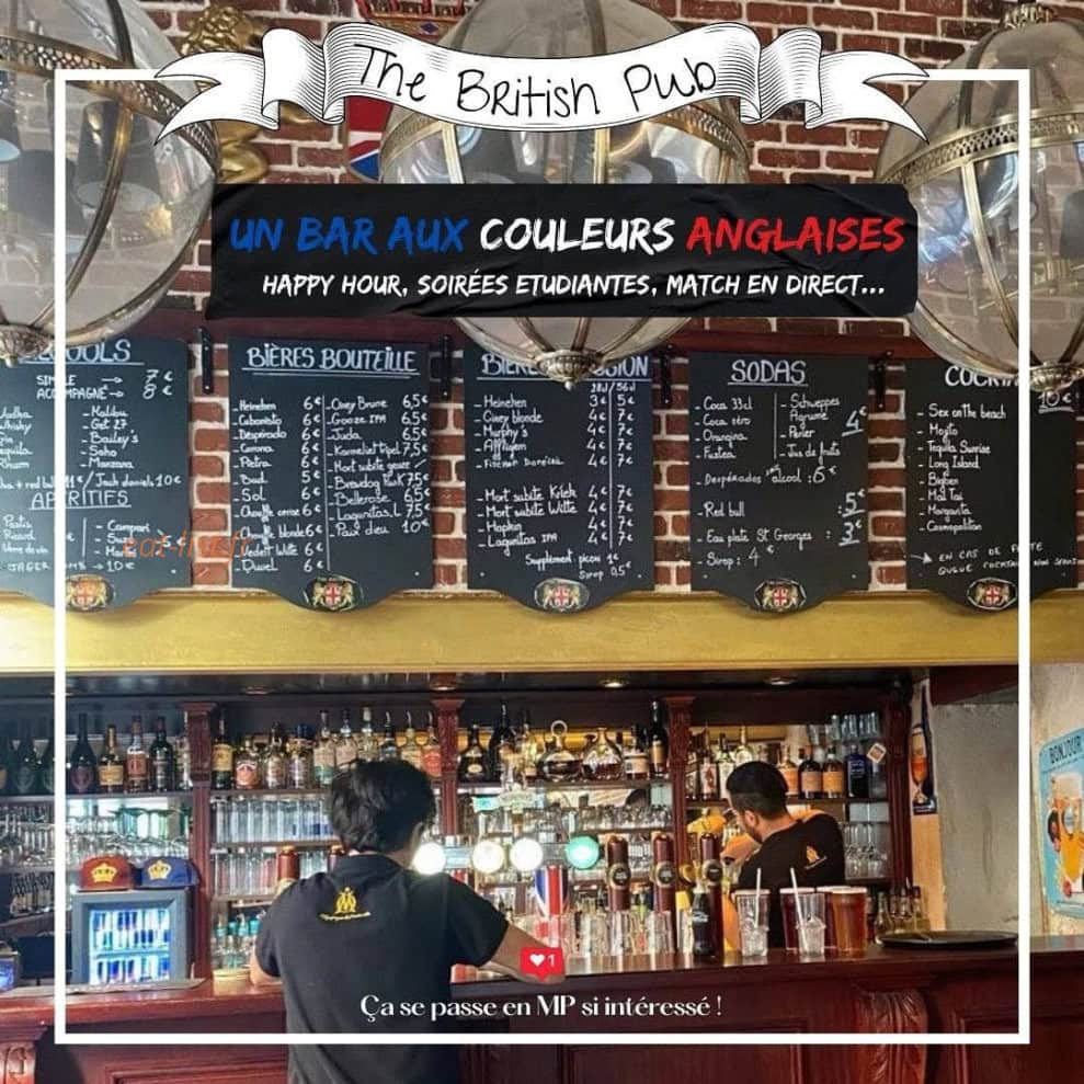 The British Pub — carte page 1