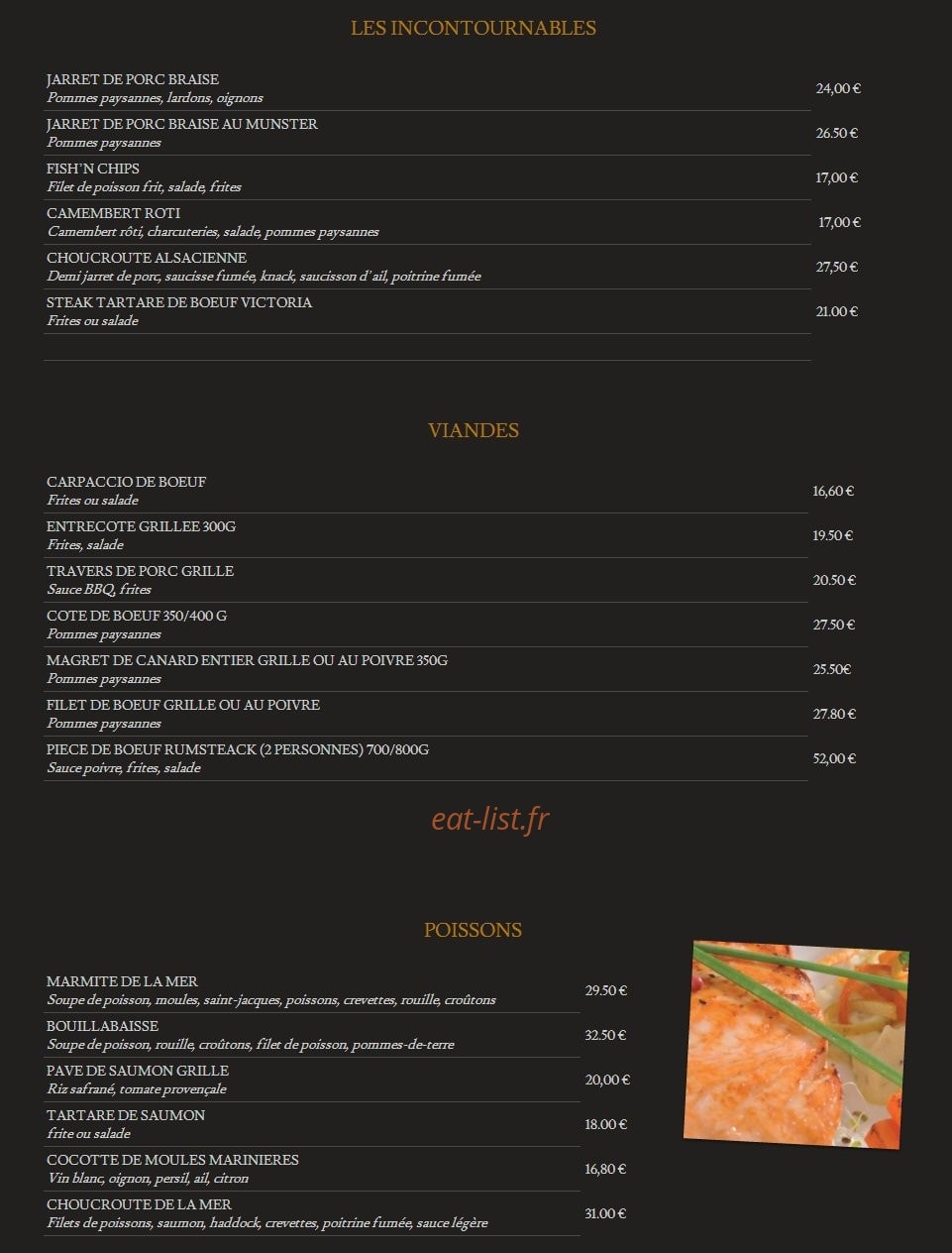 The Queen Victoria — carte page 3