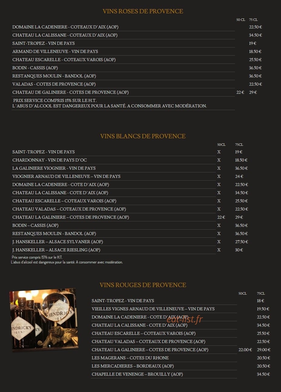 The Queen Victoria — carte page 6