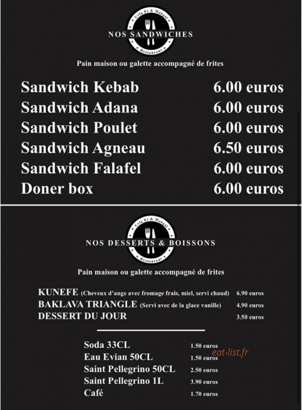 Urfa Et & Mangal — carte page 3