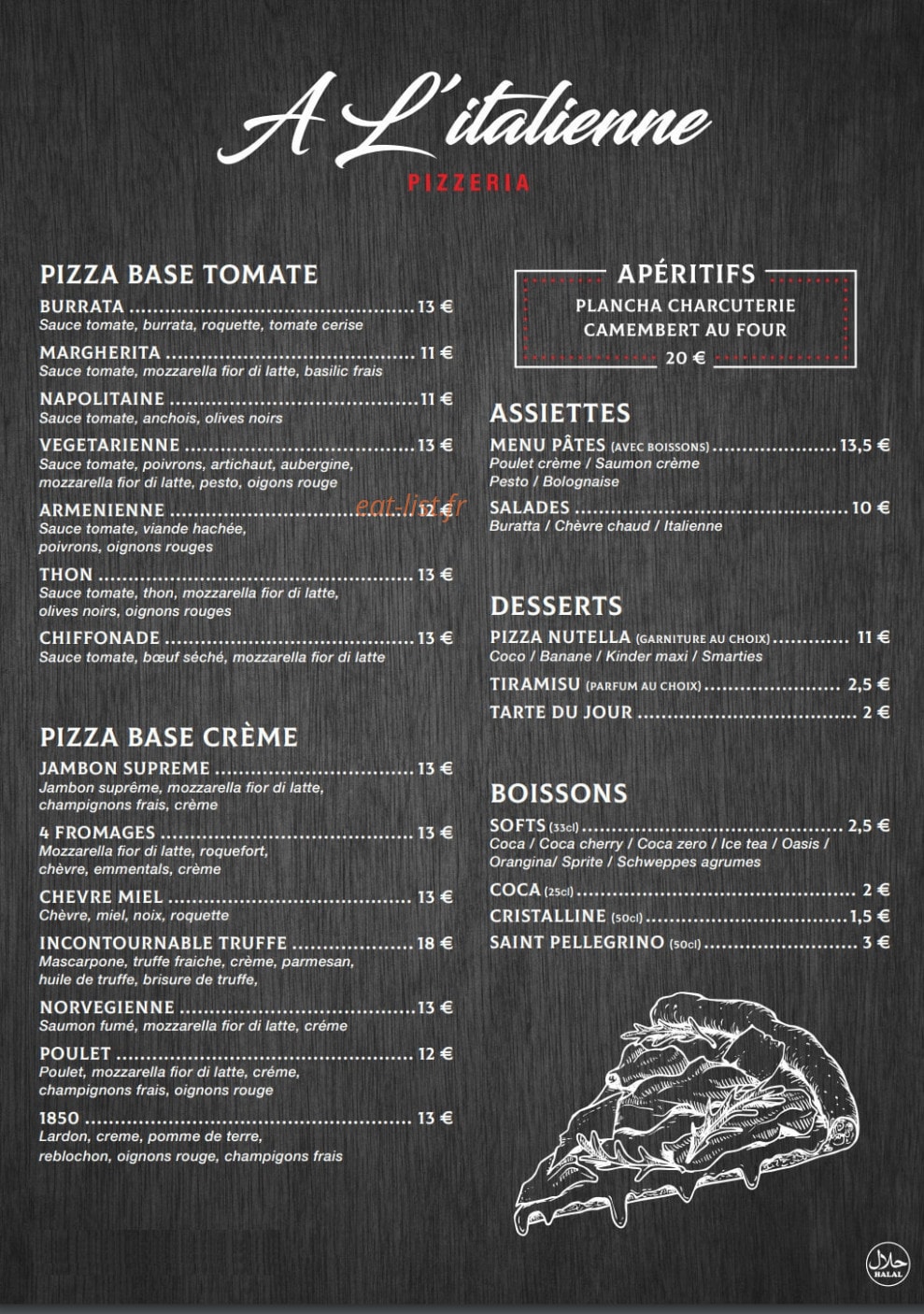 A l'Italienne — carte page 2