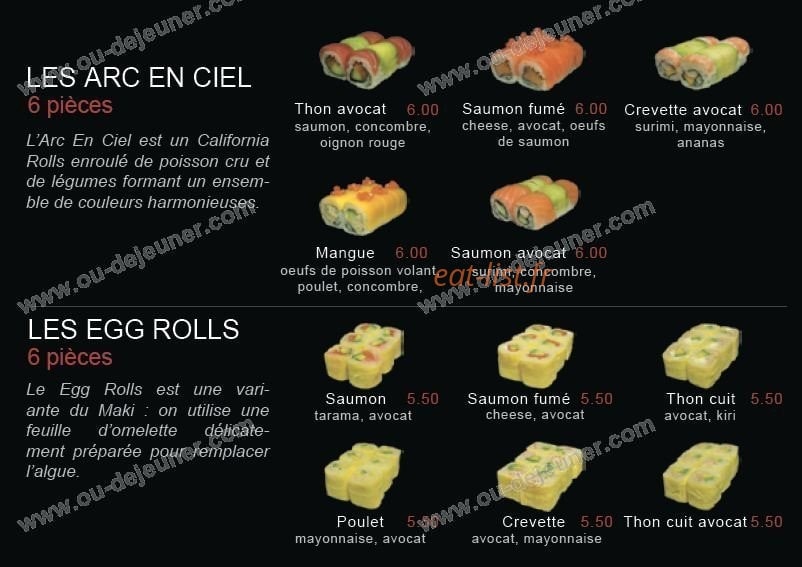 Azumi Sushi — carte page 8