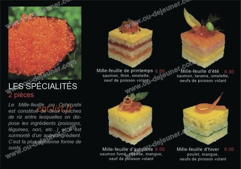 Azumi Sushi — carte page 2