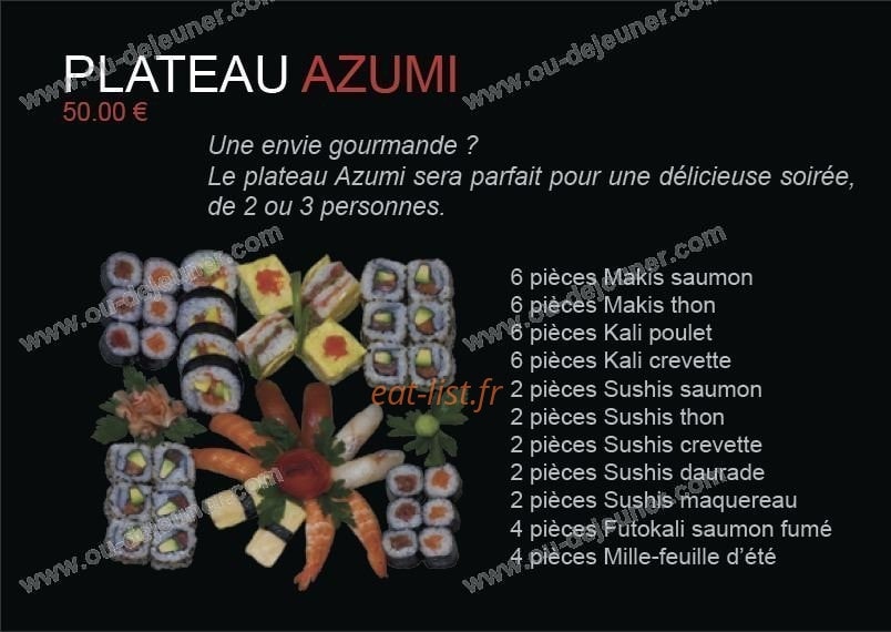 Azumi Sushi — carte page 14