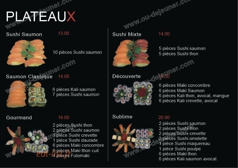 Azumi Sushi — carte page 13