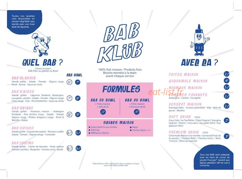 Bab Klub — carte page 1