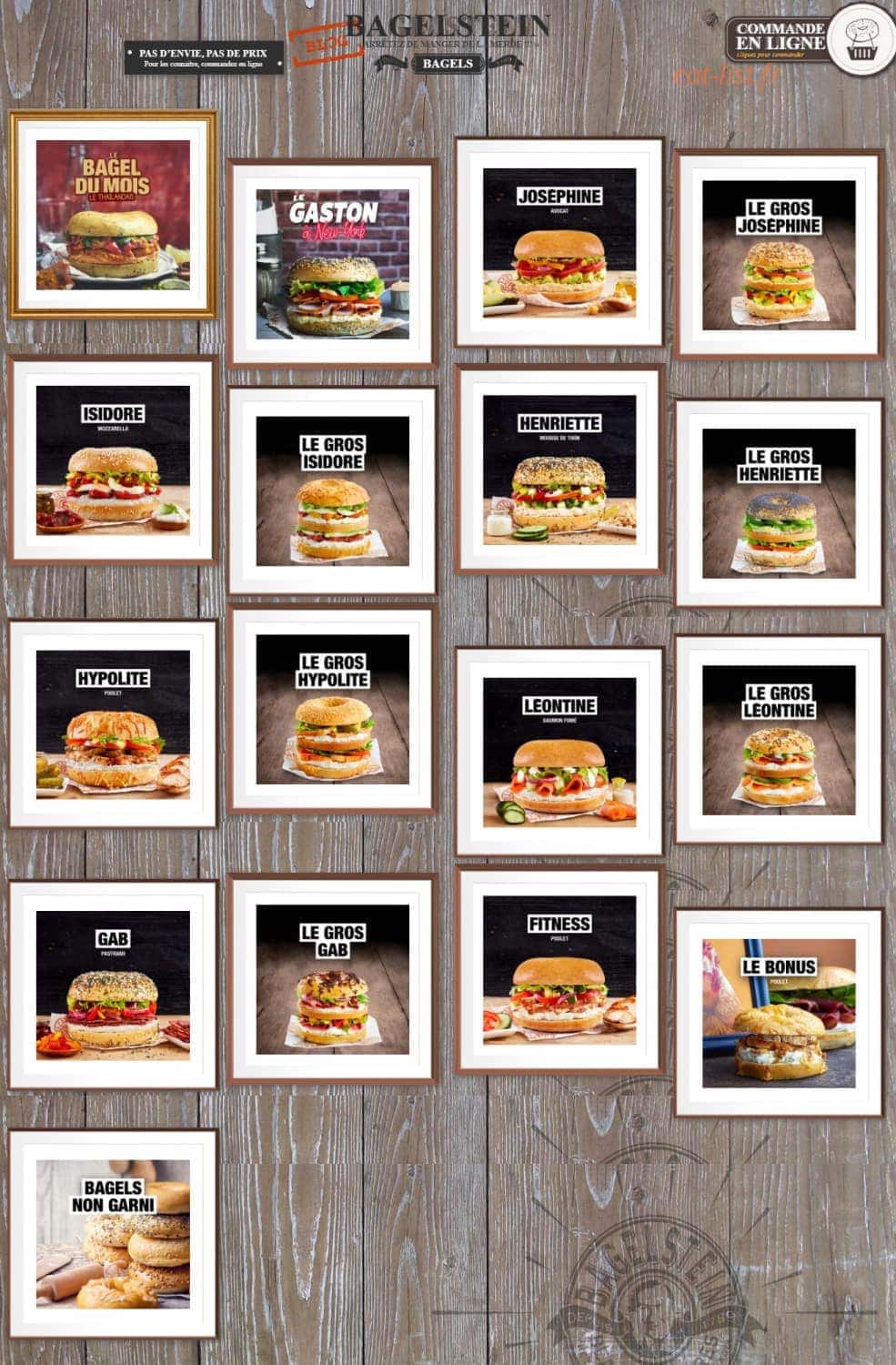 Bagelstein — carte page 1